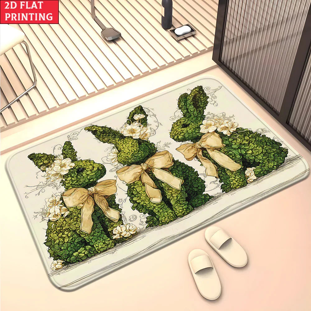 Floor Mat - Non-Slip Microfiber Bunny