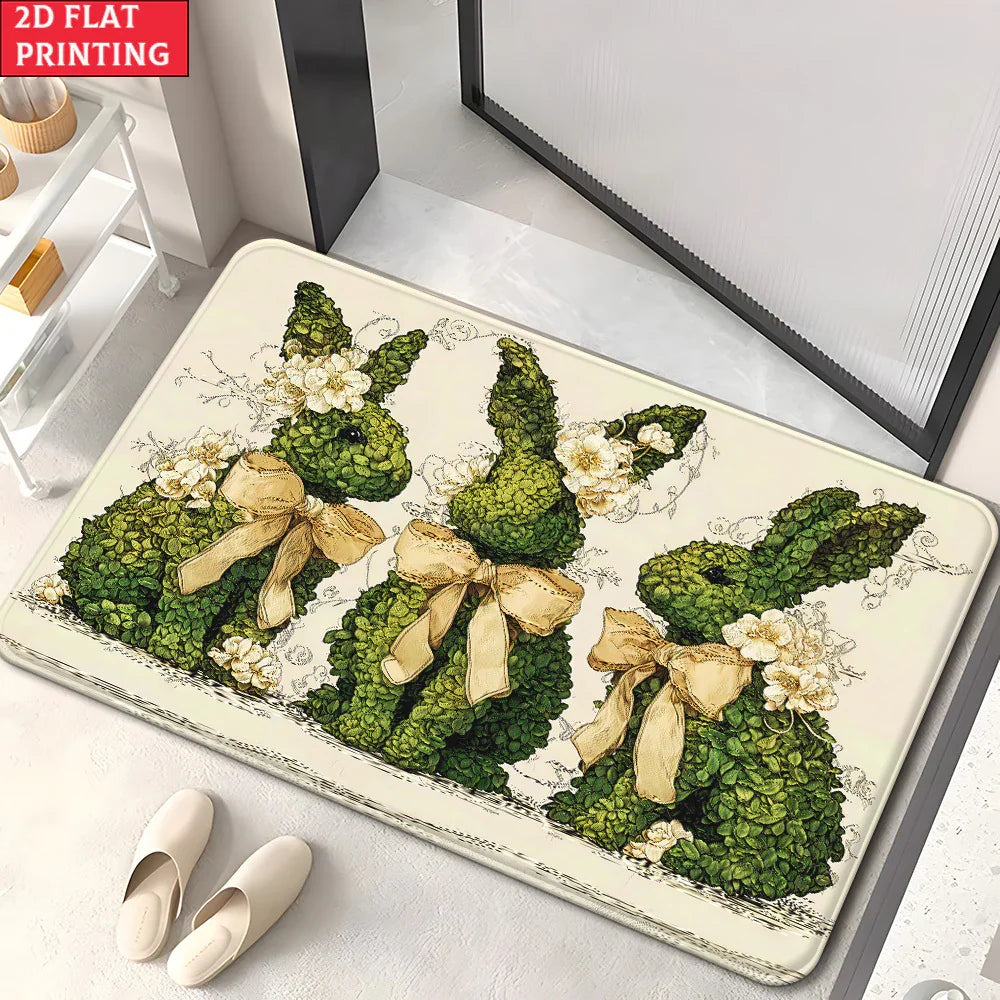 Floor Mat - Non-Slip Microfiber Bunny