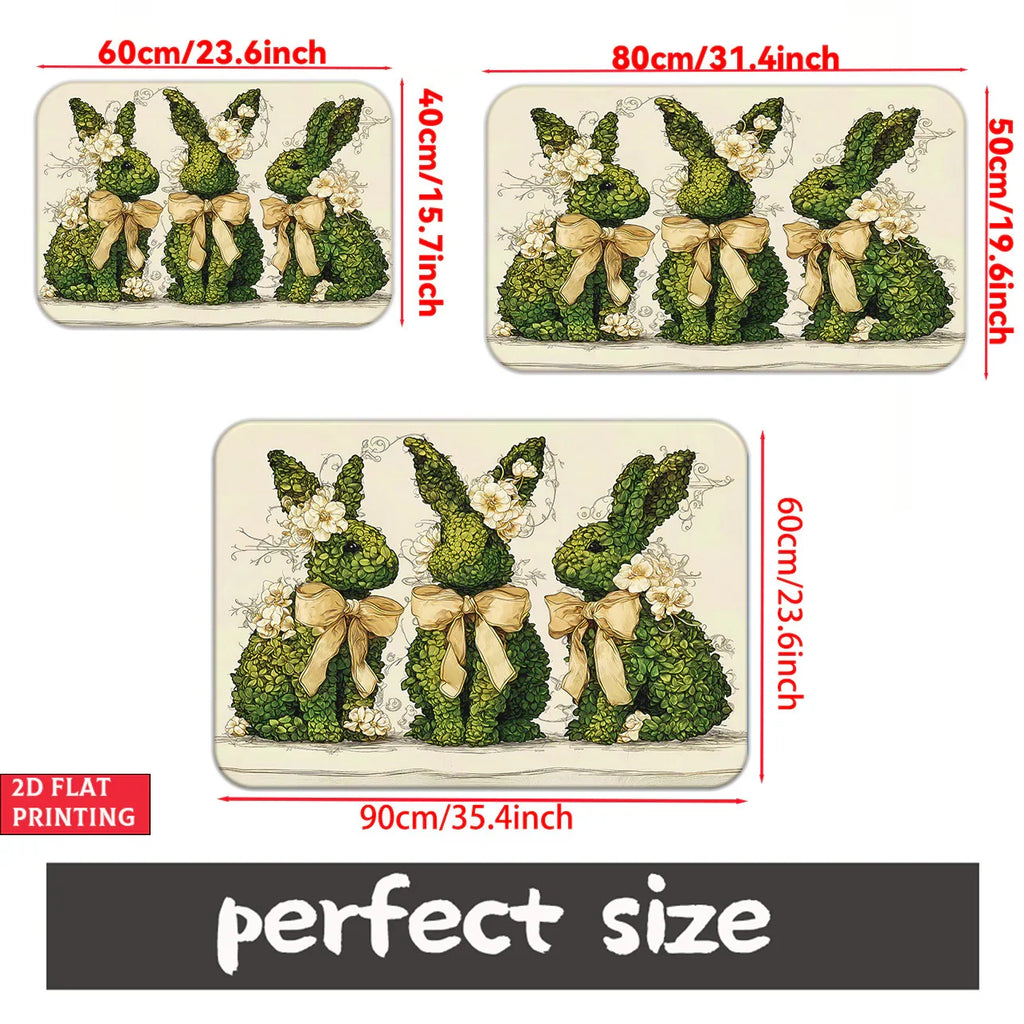 Floor Mat - Non-Slip Microfiber Bunny