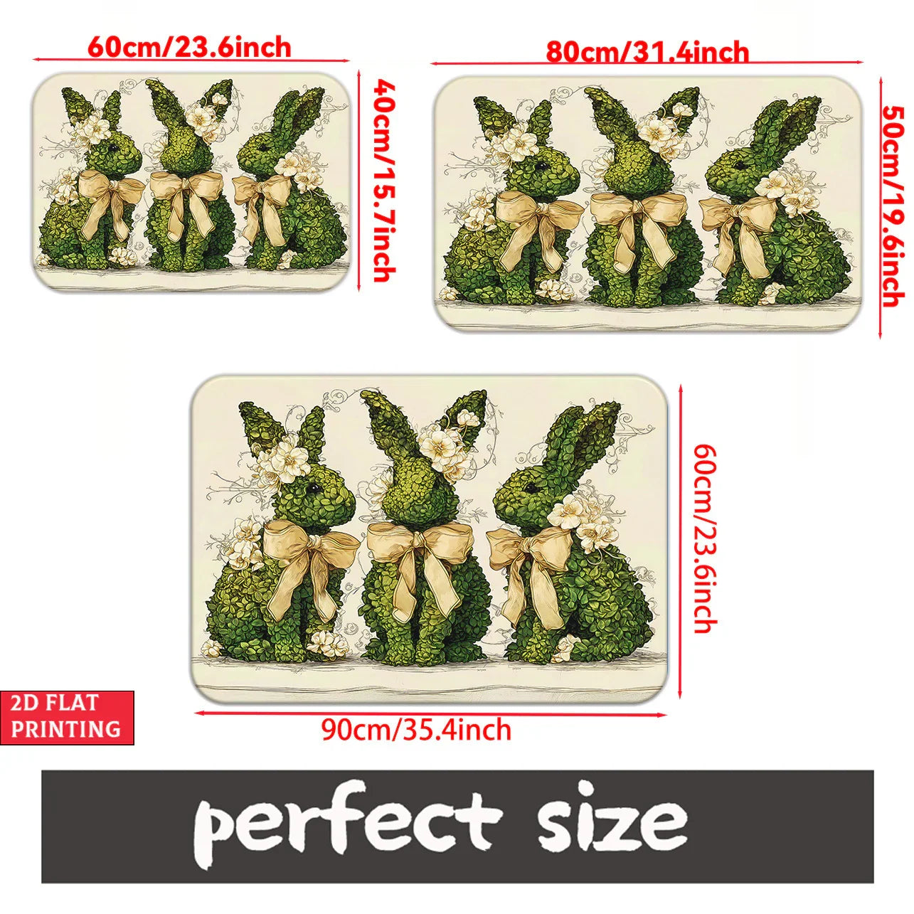 Floor Mat - Non-Slip Microfiber Bunny