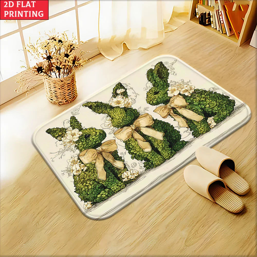 Floor Mat - Non-Slip Microfiber Bunny