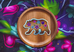 Floral Bear Holographic Sticker- Left Facing Bizaanide'ewin