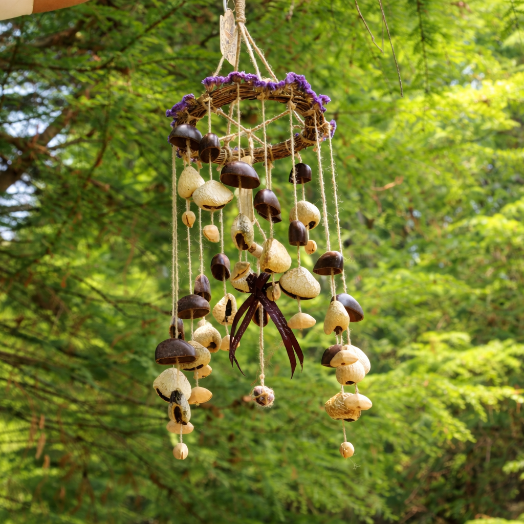 "Floral Harvest Chime" Vine Wreath Seed Chime