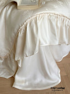 Floral Jacquard Tencel Blanket Set / Pink Ever Lasting