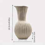 Ceramic Ripple Vase for Dry & Hydroponic Floral Display, side view - House Of Avana