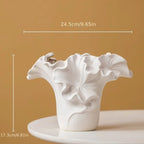 Ceramic Floral Vase - Elegant Home Decor, Easy-clean Surface, alternate view - House Of Avana