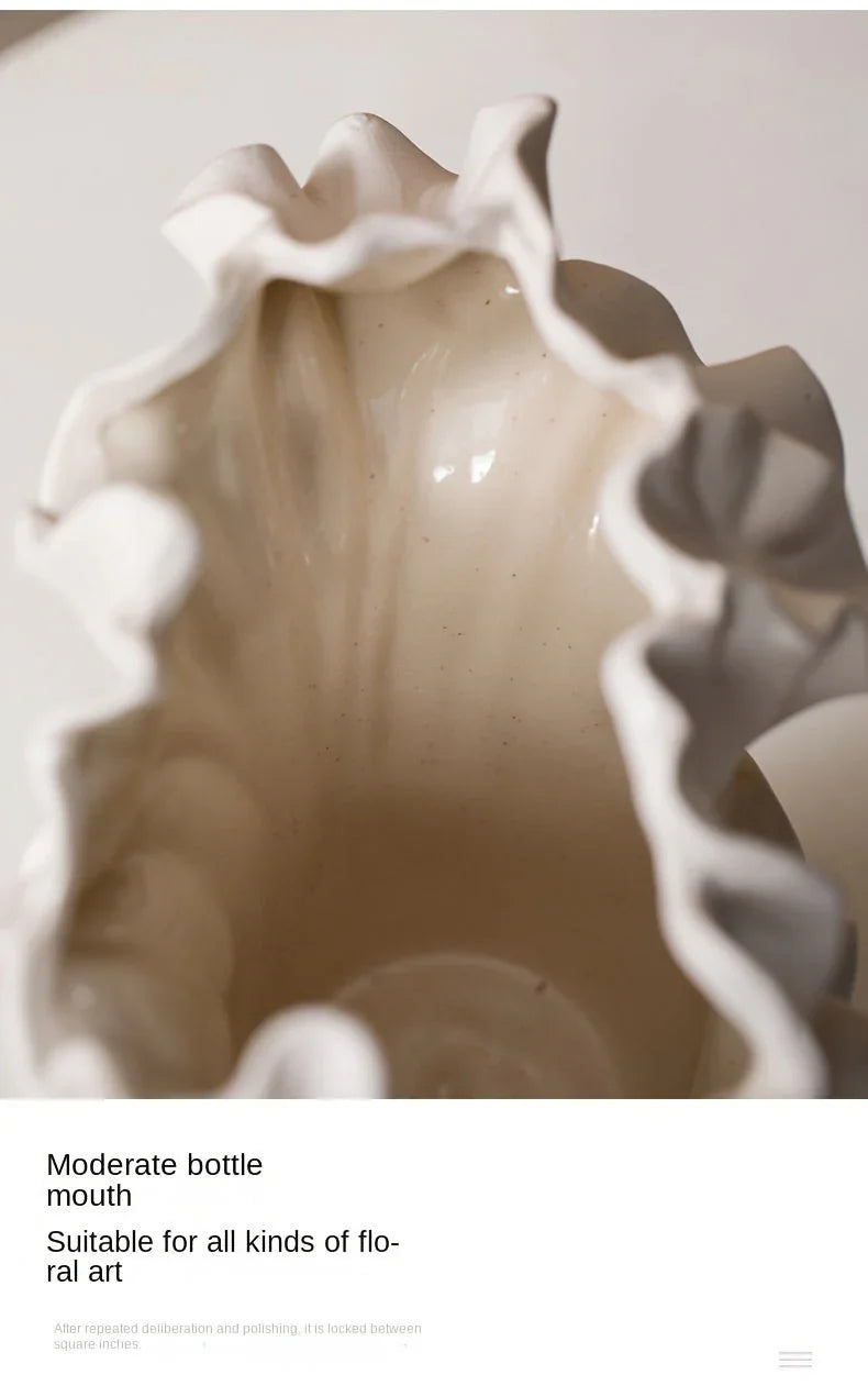 Ceramic Floral Vase - Elegant Home Decor, Easy-clean Surface, product packaging - House Of Avana