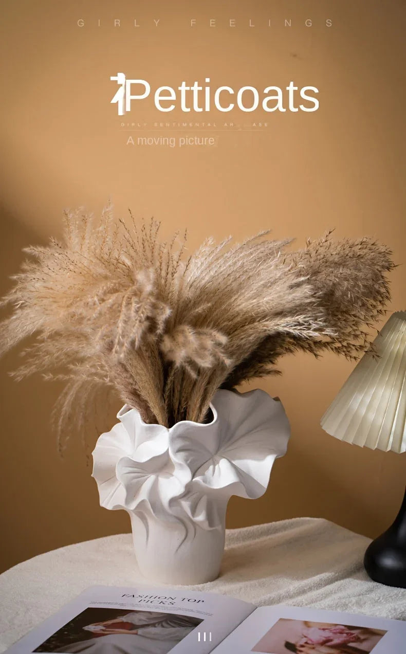 Ceramic Floral Vase - Elegant Home Decor, Easy-clean Surface, top view - House Of Avana