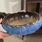 Casual Style Ceramic Flower Pot, Round Tabletop Hydroponic Planter, for Bulbs, Succulents, and Lotus,... - House Of Avana