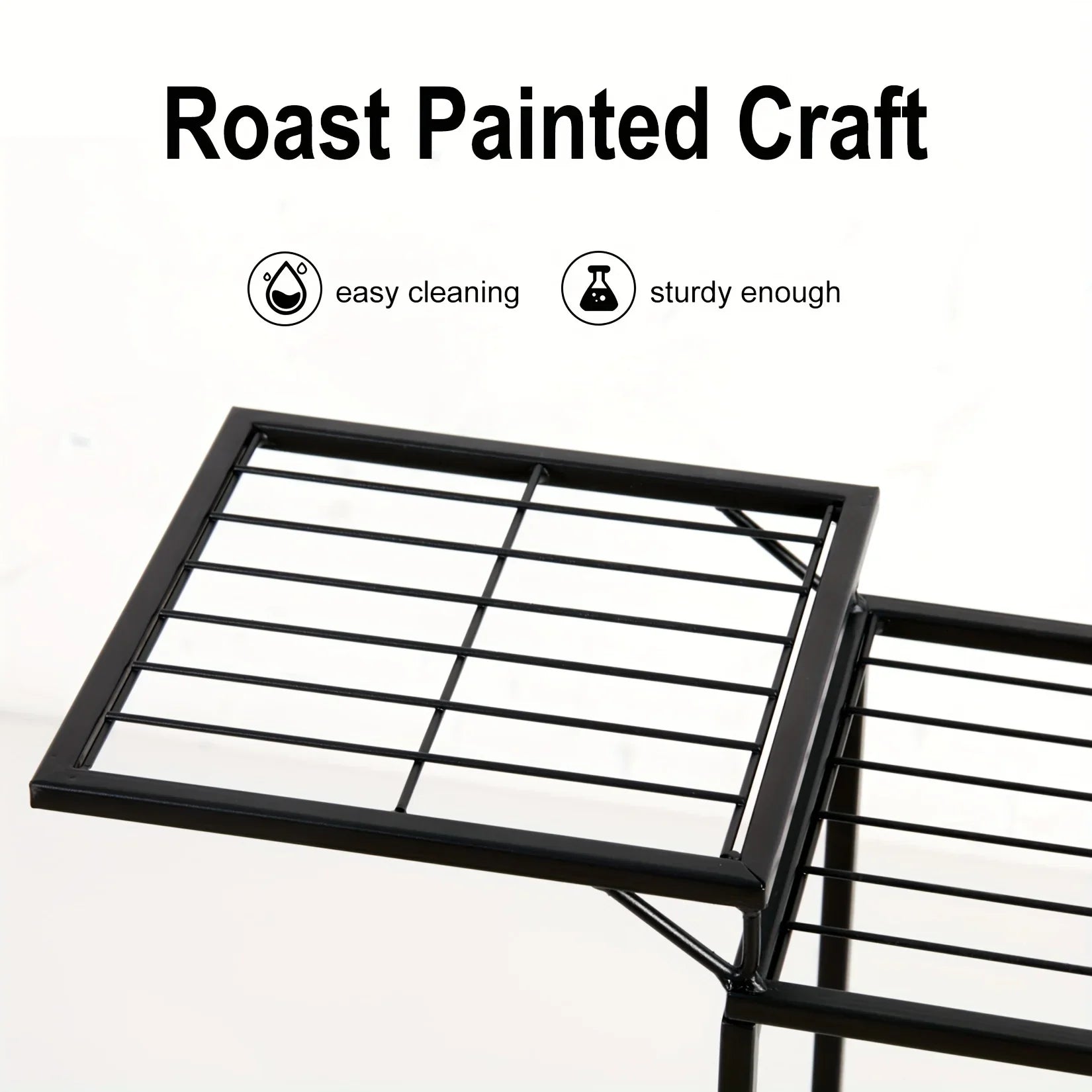 6-tier Metal Garden Cart Stand Iron Plant Rack Home Porch Flower Display Holder - House Of Avana