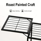 6-tier Metal Garden Cart Stand Iron Plant Rack Home Porch Flower Display Holder, top view - House Of Avana