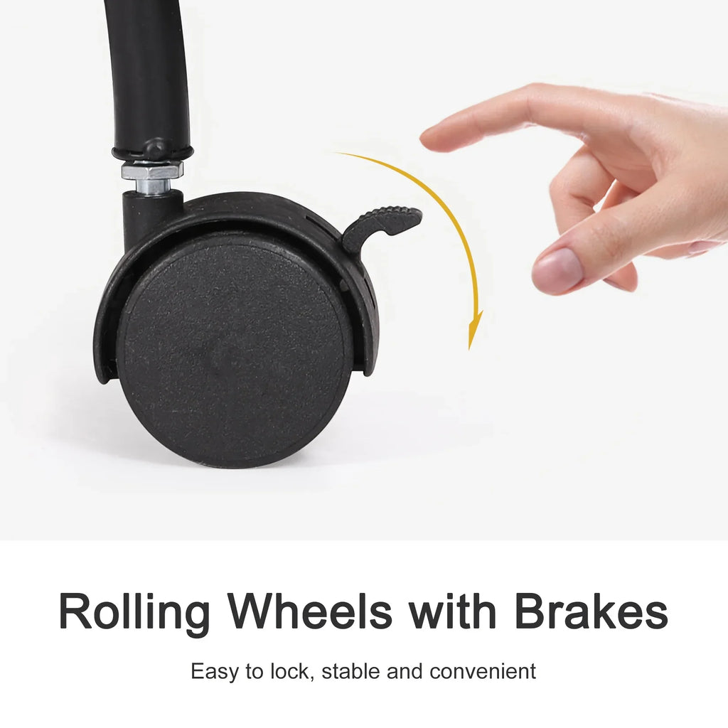 6 Potted Metal Plant Stand Garden Cart Wrought Iron Flower Pots Rack Holder Display Shelf with Wheels... - House Of Avana