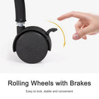 6 Potted Metal Plant Stand Garden Cart Wrought Iron Flower Pots Rack Holder Display Shelf with Wheels... - House Of Avana