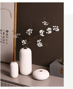 Ceramic Scandinavian Vase for Tabletop Flower Arrangement, angled view - House Of Avana