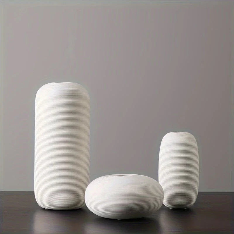 Ceramic Scandinavian Vase for Tabletop Flower Arrangement, in-use display - House Of Avana