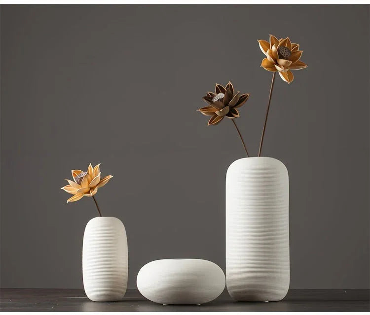 Ceramic Scandinavian Vase for Tabletop Flower Arrangement, product packaging - House Of Avana