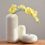 Ceramic Scandinavian Vase for Tabletop Flower Arrangement, top view - House Of Avana