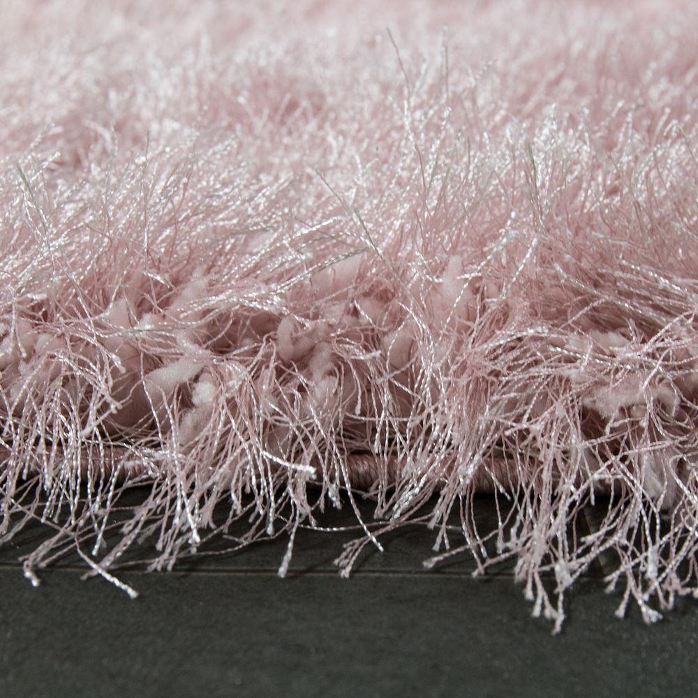 Fluffy Rug Shaggy For Living Room in Pastel Pink Soft & Shimmering RugYourHome