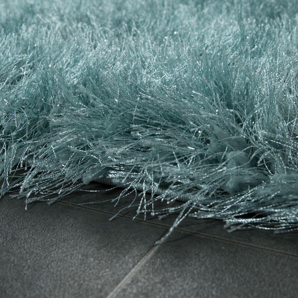 Fluffy Rug Shaggy For Living Room in Turquois Soft & Shimmering RugYourHome