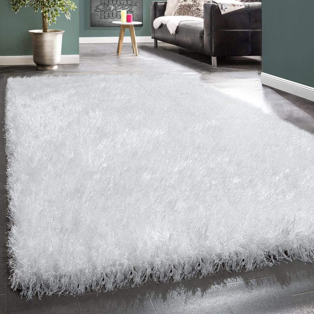 Fluffy White Rug Shaggy For Living Room Soft & Shimmering RugYourHome