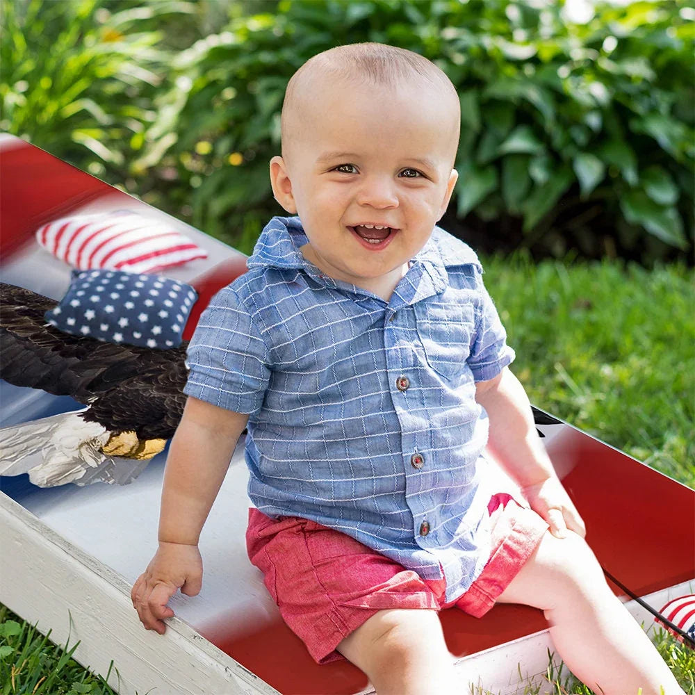 Flying Eagle - Cornhole Board Wrap - Set of 2 Lone Star Art