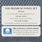 Cotton Diamond Waffle Weave Bath Towel Set - Grayson Collection