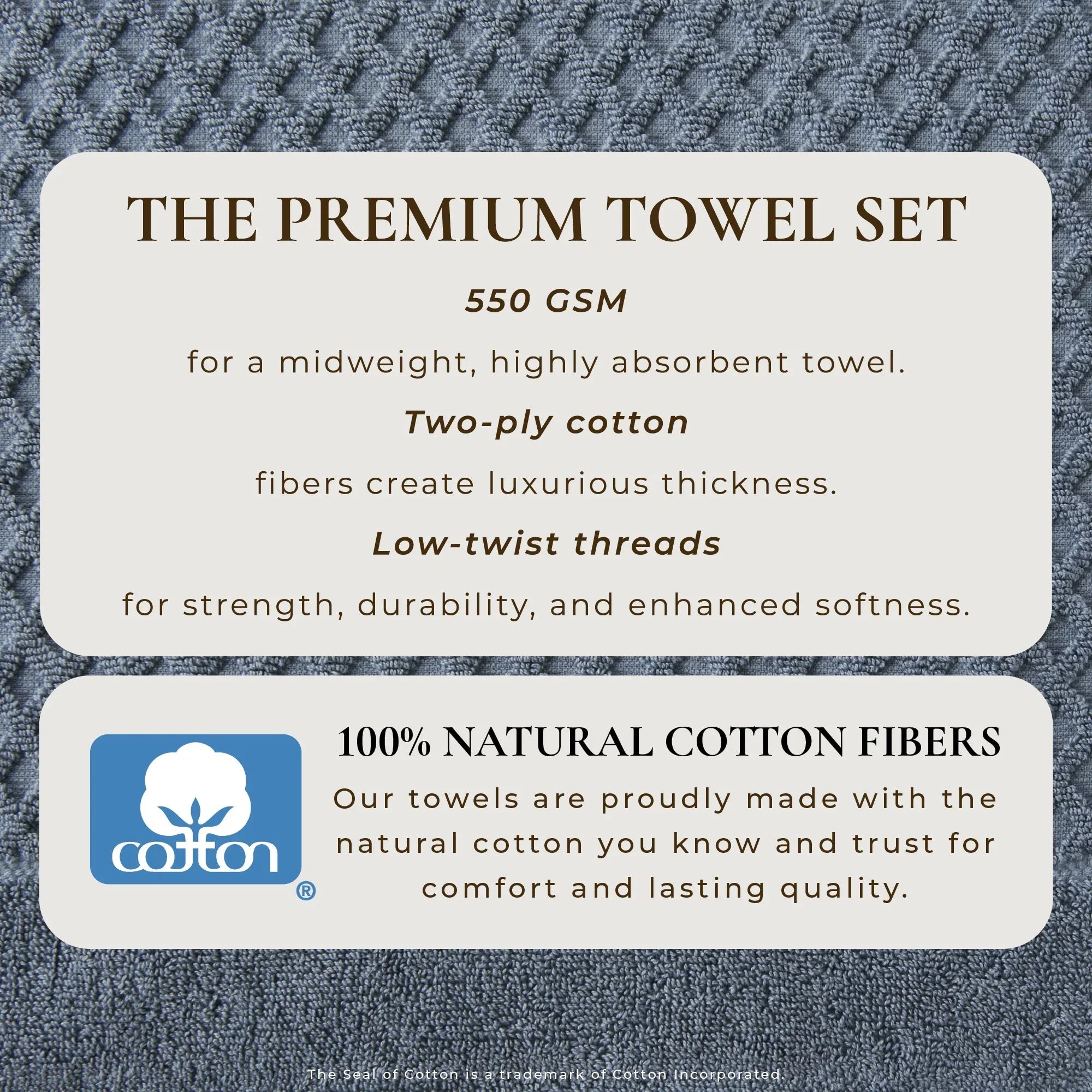 Cotton Diamond Waffle Weave Bath Towel Set - Grayson Collection