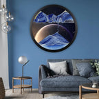 Deep Sea Art - Glass Sand Landscape in Wood Frame, angled view - House Of Avana