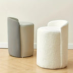 Cylindrical Vanity Stool - Sturdy Metal Frame, Soft Sponge Filling, Space-saving Design, Perfect for... - House Of Avana