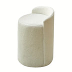 Cylindrical Vanity Stool - Sturdy Metal Frame, Soft Sponge Filling, Space-saving Design, Perfect for... - House Of Avana