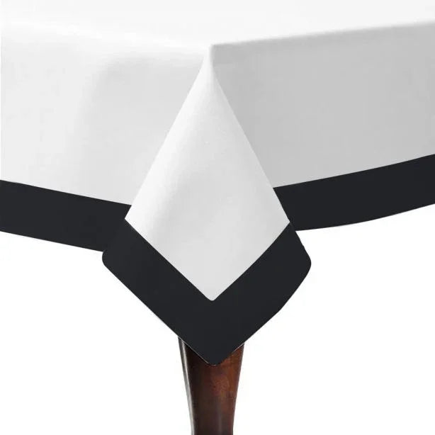 Border Frame Poly Cotton Table Cloth - House Of Avana