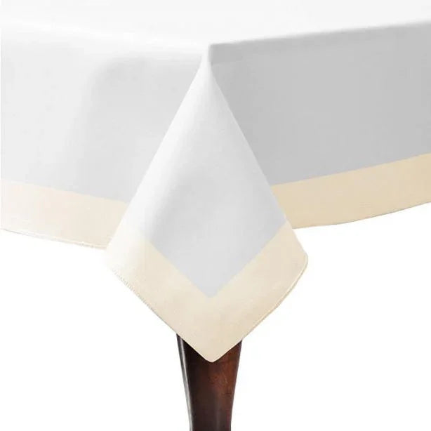 Border Frame Poly Cotton Table Cloth - House Of Avana