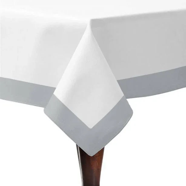 Border Frame Poly Cotton Table Cloth - House Of Avana