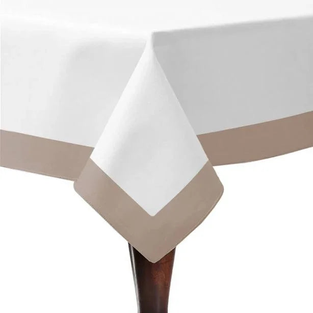 Border Frame Poly Cotton Table Cloth - House Of Avana