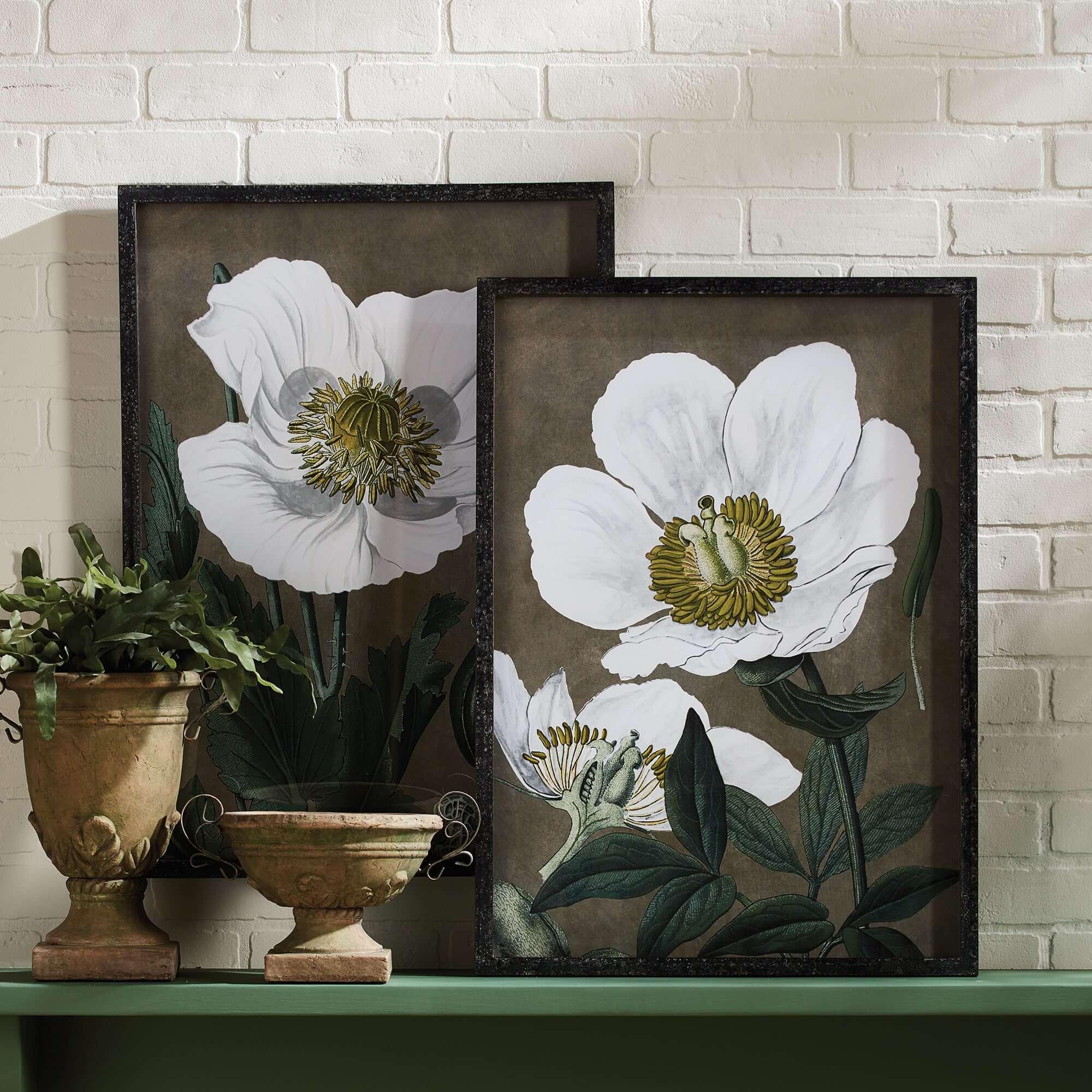 Framed Vintage Poppy Wall Art Prints (Set of 2) Vintage Shopper