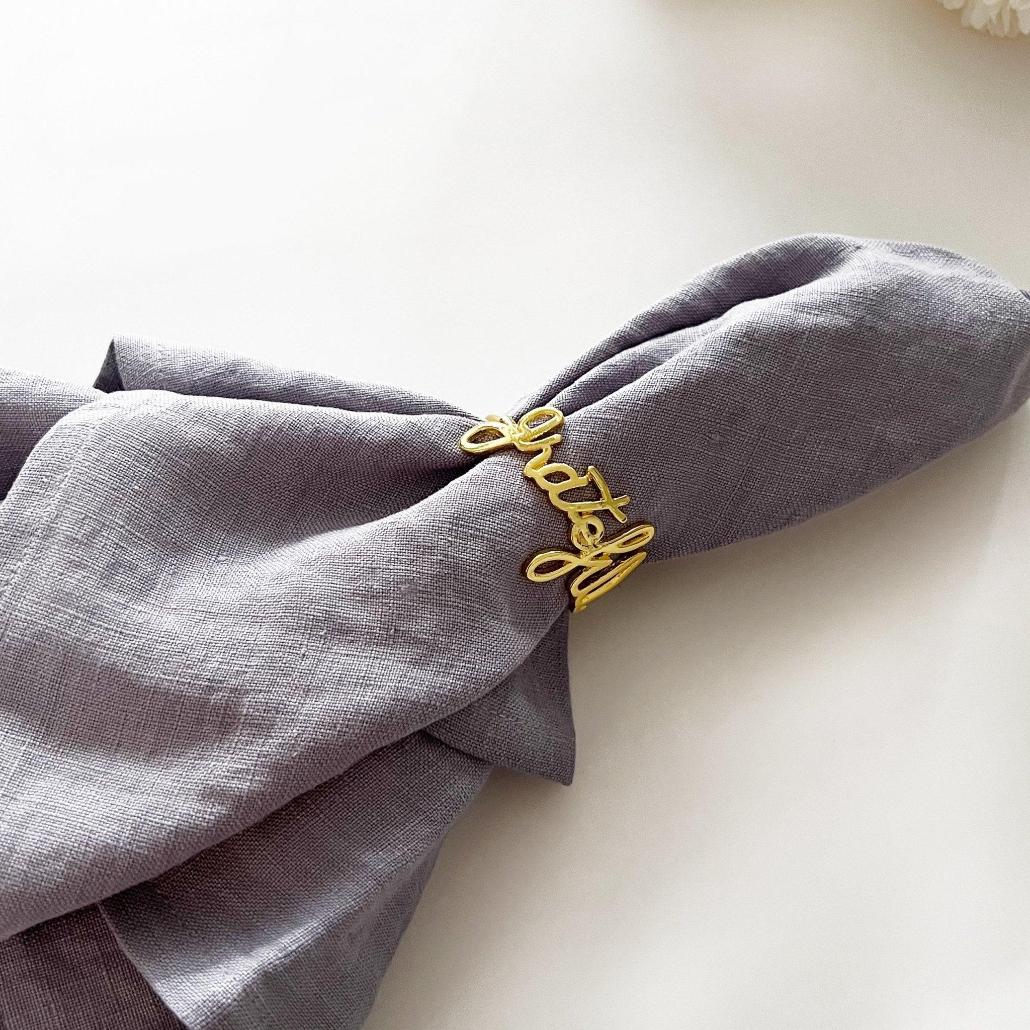 French Linen Napkin - Set of 4 Tea + Linen