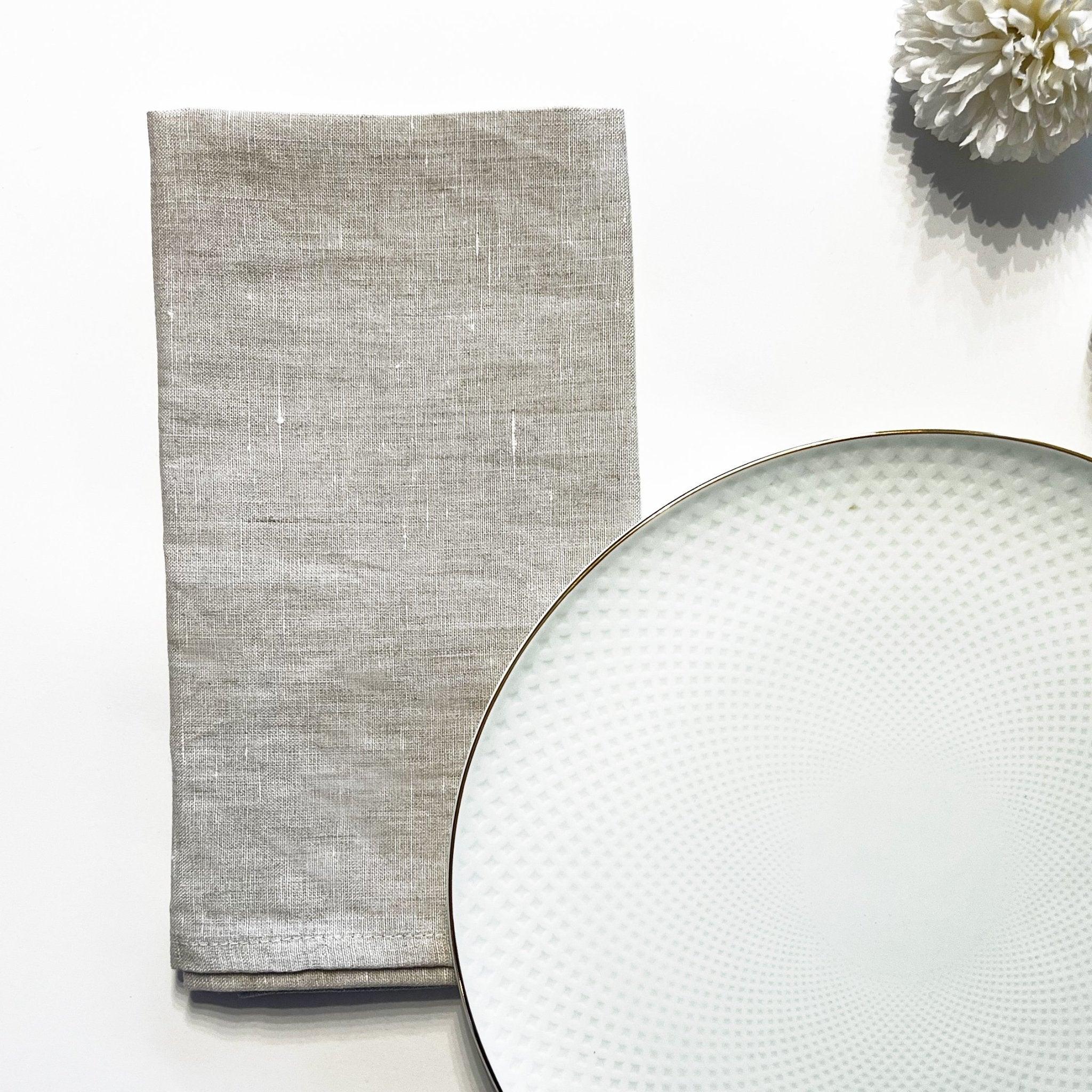 French Linen Napkin - Set of 4 Tea + Linen