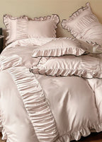 French Pleated Ruffle Bedding Set / Champagne Ever Lasting