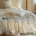 French Vintage Long-Staple Cotton Ruffle Bedding Set Ever Lasting