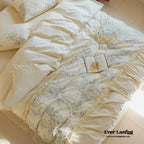 French Vintage Long-Staple Cotton Ruffle Bedding Set Ever Lasting