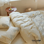 French Vintage Long-Staple Cotton Ruffle Bedding Set Ever Lasting
