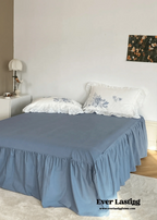 French White Lace Ruffle Bedding Set Ever Lasting