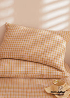 Fresh Plaid Washed Cotton Pillowcases Ever Lasting