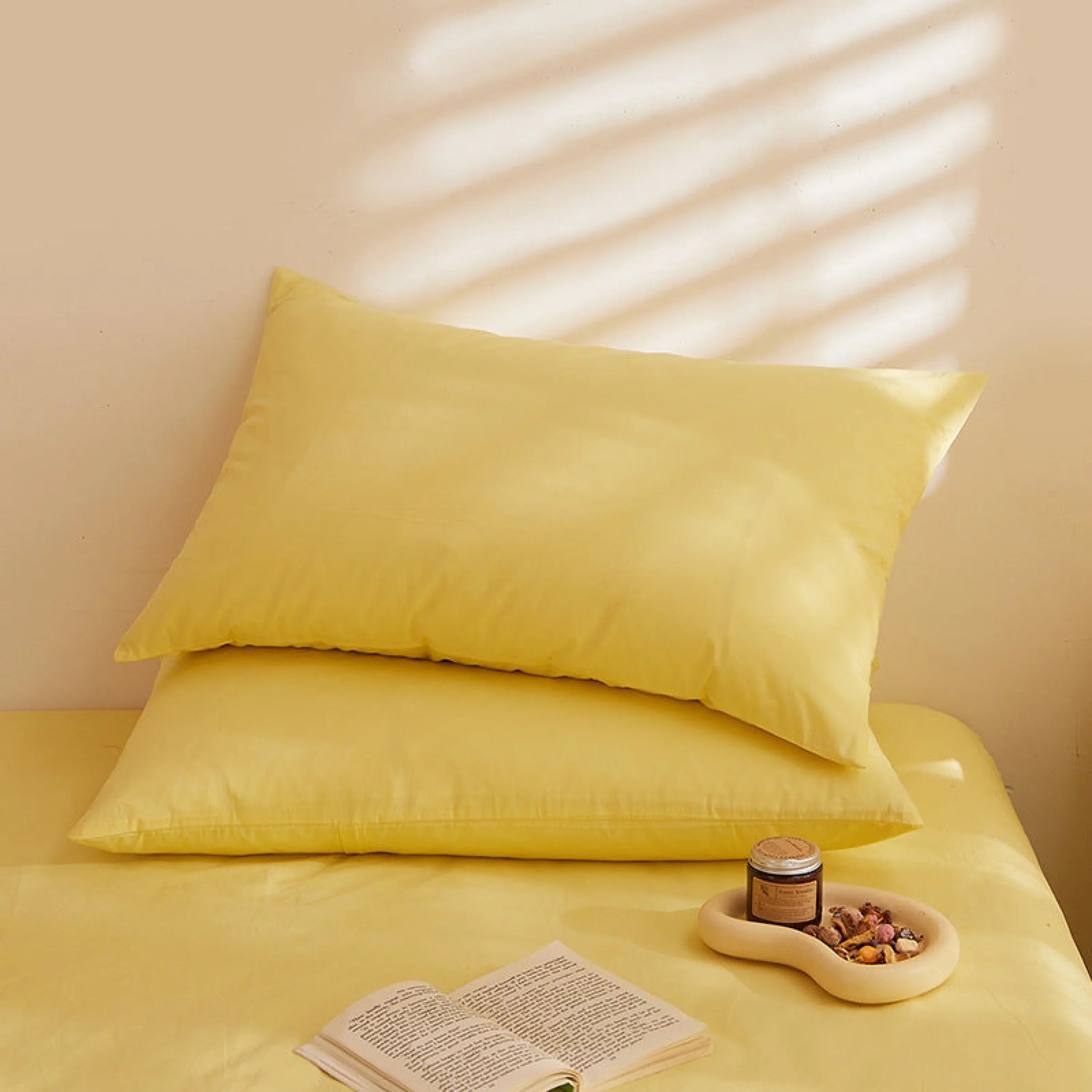 Fresh Plaid Washed Cotton Pillowcases Ever Lasting