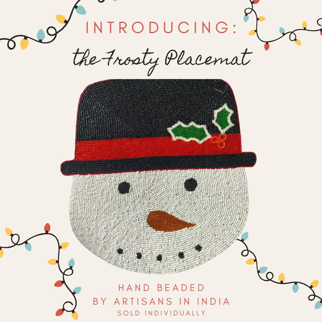 Frosty Snowman Placemat, Christmas Placemat, Snowman Placemat Payton James