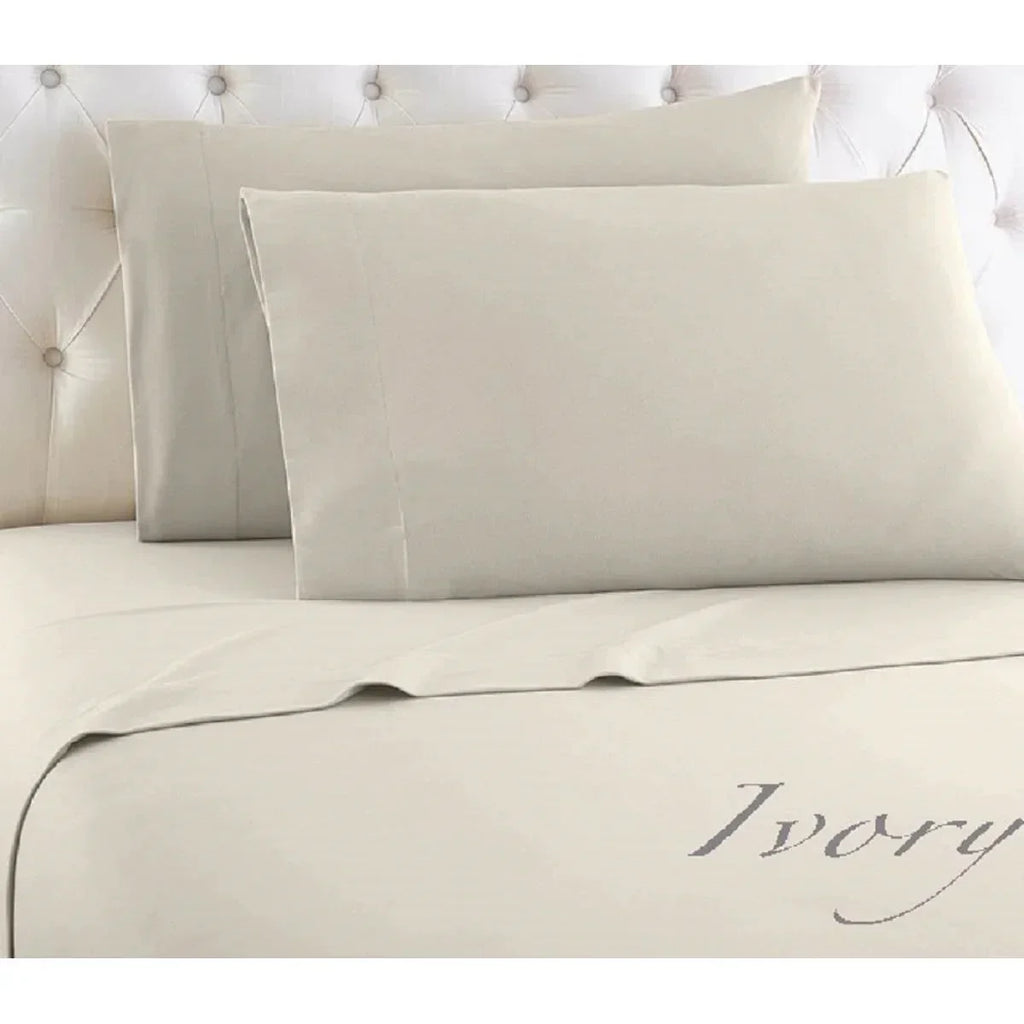 Full Ivory 100-Percent Egyptian Cotton 1000 Thread Count 4-Piece Sheet Set