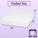 Full size 12-inch Charcoal Infused Memory Foam Mattress with Removable Cover