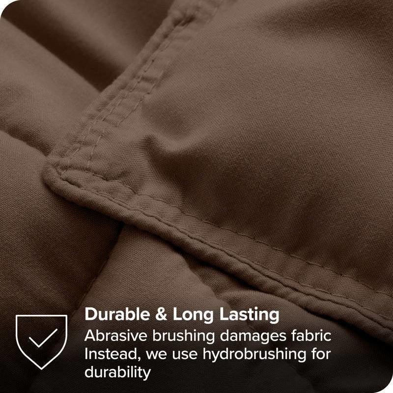 Full size 3-Piece Down Alternative Microfiber Comforter Set in Chocolate Brown