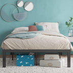 Full size Modern 16-inch Heavy Steel Metal Platform Bed Frame