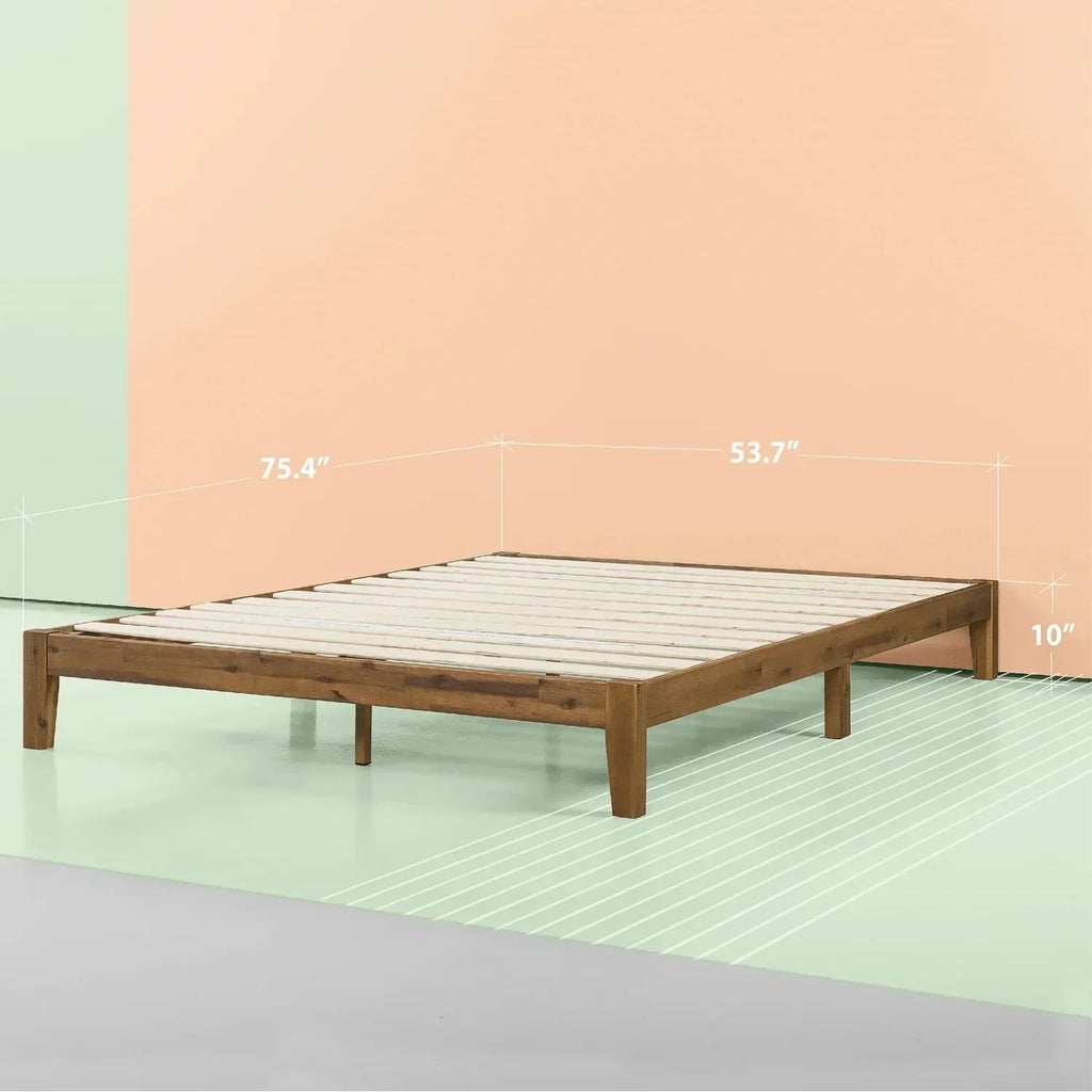 Full size Simple Modern Solid Wood Platform Bed Frame - 700 lb. Weight Capacity
